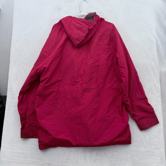 Vintage Woolrich Jacket Mens XL Red Full Zip Parka Chore Windbreaker Wool Line - Picture 11 of 11